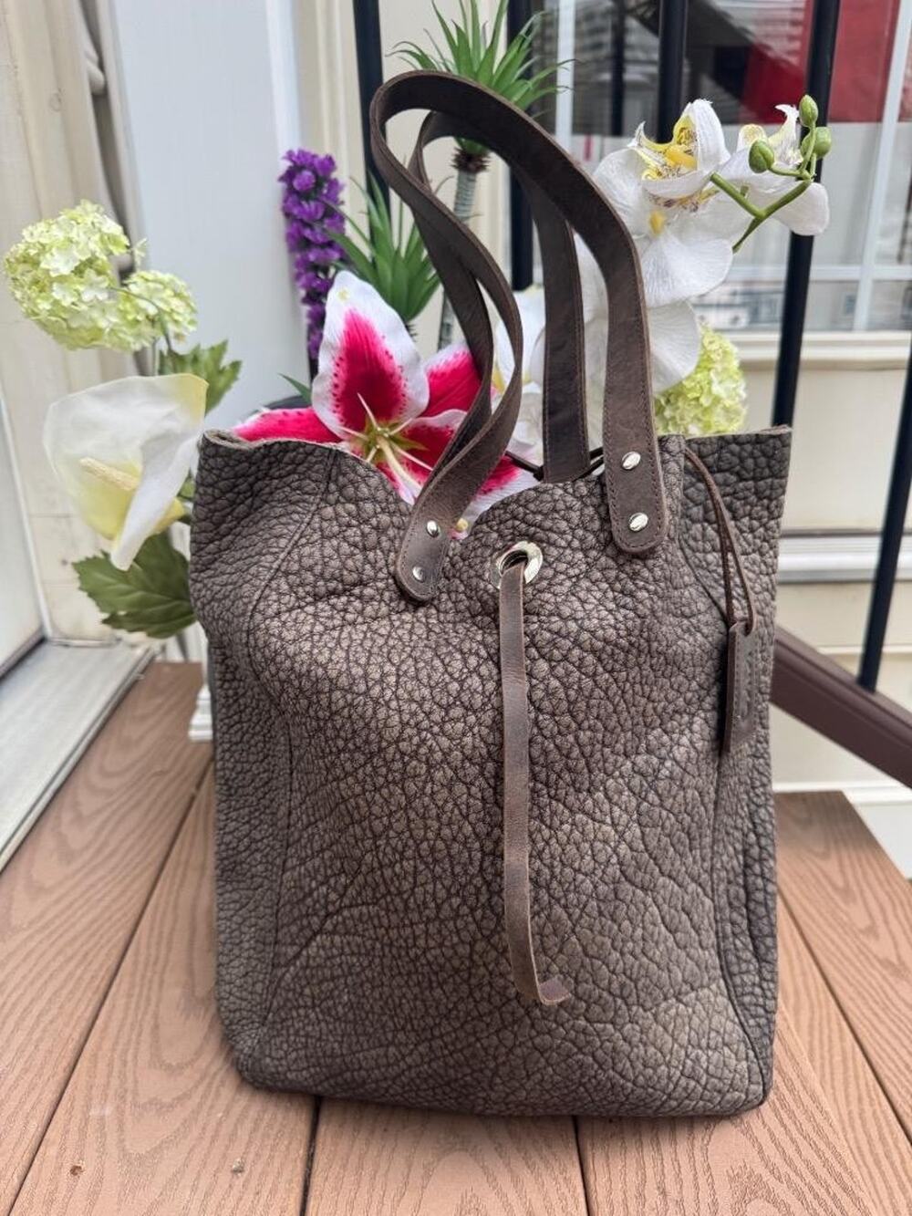 KIKO CROSS CREEK LEATHER TOTE PURSE (140
